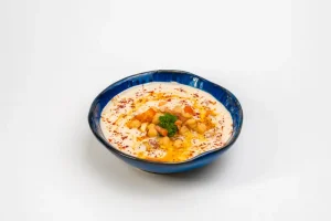Bowl of cooked fava beans