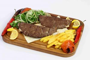 kofta cheese كفتة بالجبن grilled marinated lamb meat mixed with spices and mozarella cheese served with