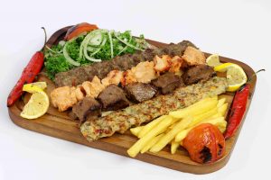 mix grills مشكل مشاوي one each of beef kebab chicken kebab shish tawook lamb cubes
