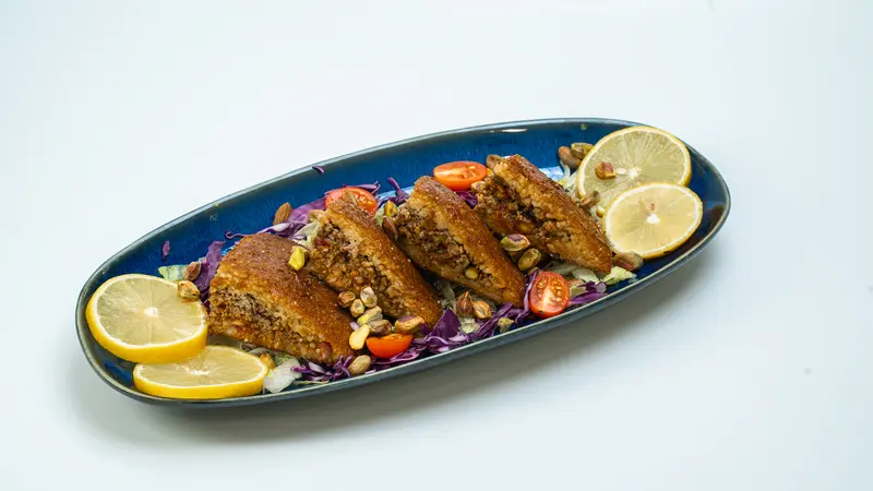 sajeeah kebbah كبة صاحية white grits ground lamb meat onion, mix nuts, fat served from saj result
