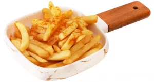 Plate of crispy french fries