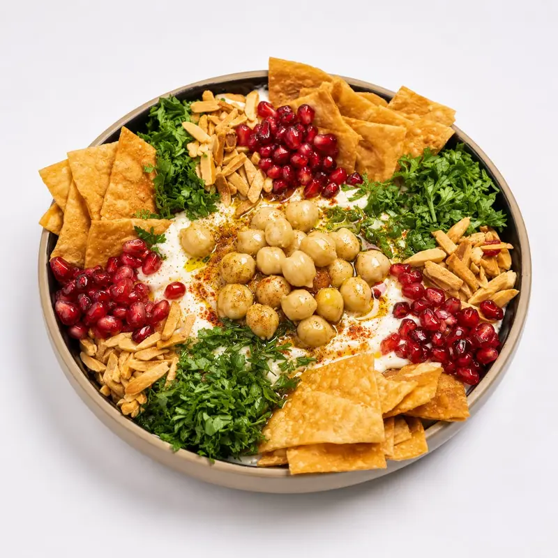 فتة حمص hummus fattah result