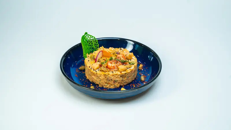 Orchid Hummus Mashed Chickpea, pistachio, tahini, lemon juice, parsly, onion, olive oil_result