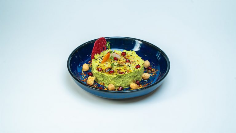 Hummus with pistachio at Orchid House Restaurant, Kampung Baru, Kuala Lumpur