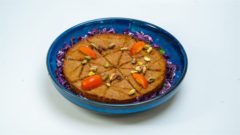Kibbeh in a tray at ORCHID Restaurant, KLCC, Kuala Lumpur